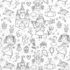 Emballage créatif : offrez votre cadeau dans un furoshiki à colorier. L'enfant pourra laisser libre cours à son imagination en personnalisant ce tissu lavable