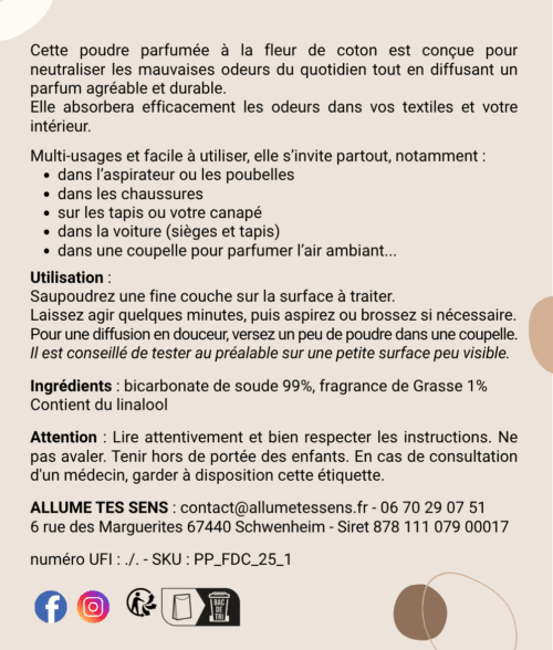 Poudre parfumée <br>Fleur de Coton – Image 3
