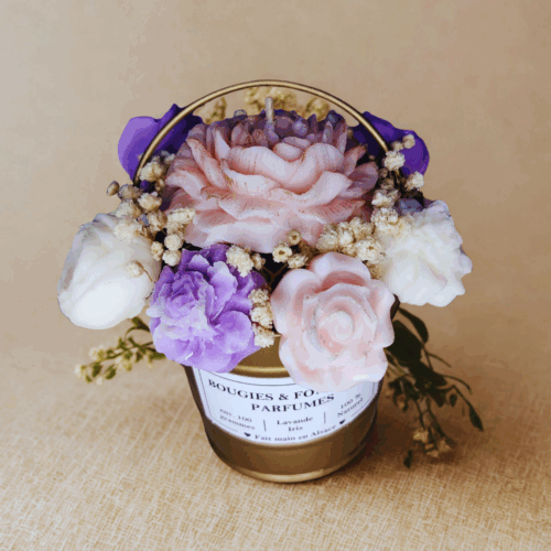 Bouquet de cire <br>Lavande Iris – Image 3