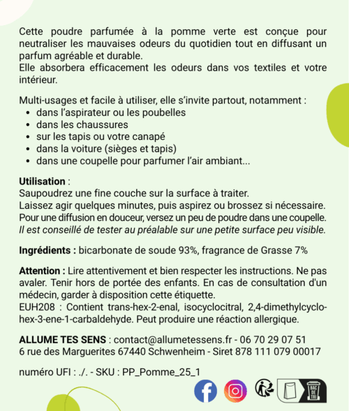 Poudre parfumée <br>Pomme Verte – Image 3